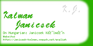 kalman janicsek business card